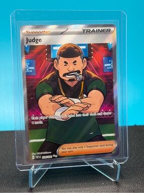 Pokemon Rare Full Art Judge Trainer Card